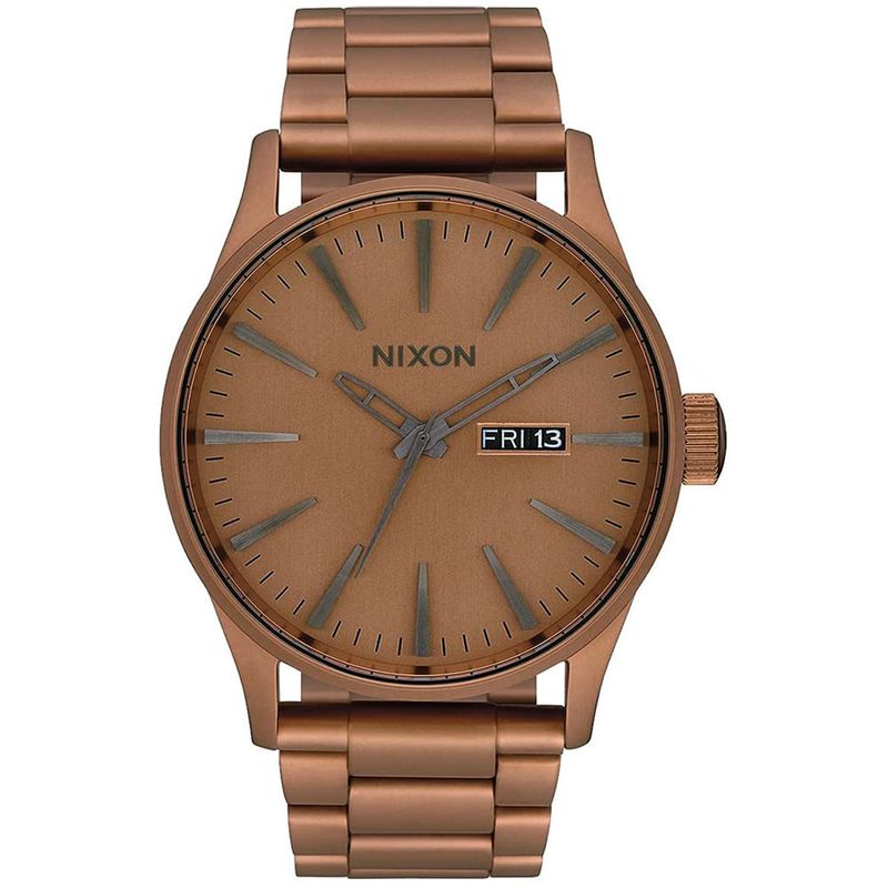 Relojes Nixon Patrol Cuero Relojes Plateadas Marrones En Reloj