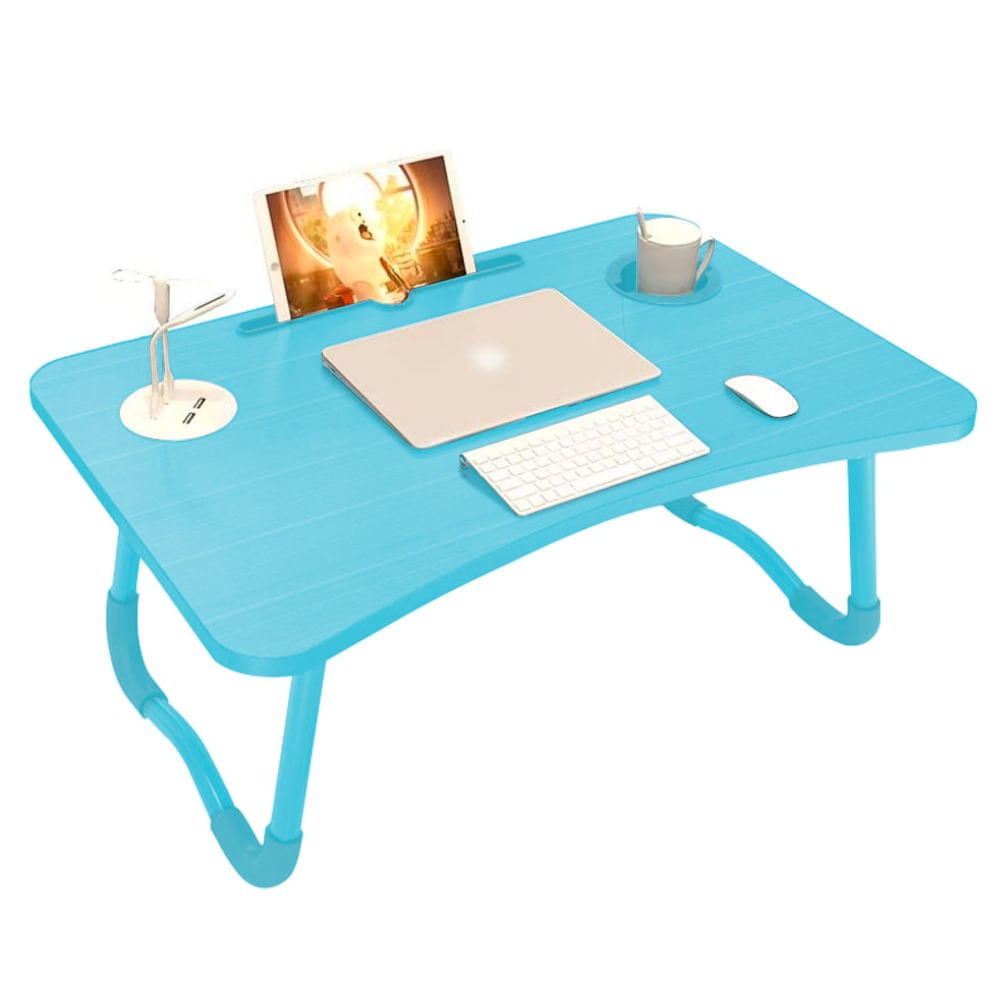 Mesa plegable portátil para Laptop con Ranura y Posavasos