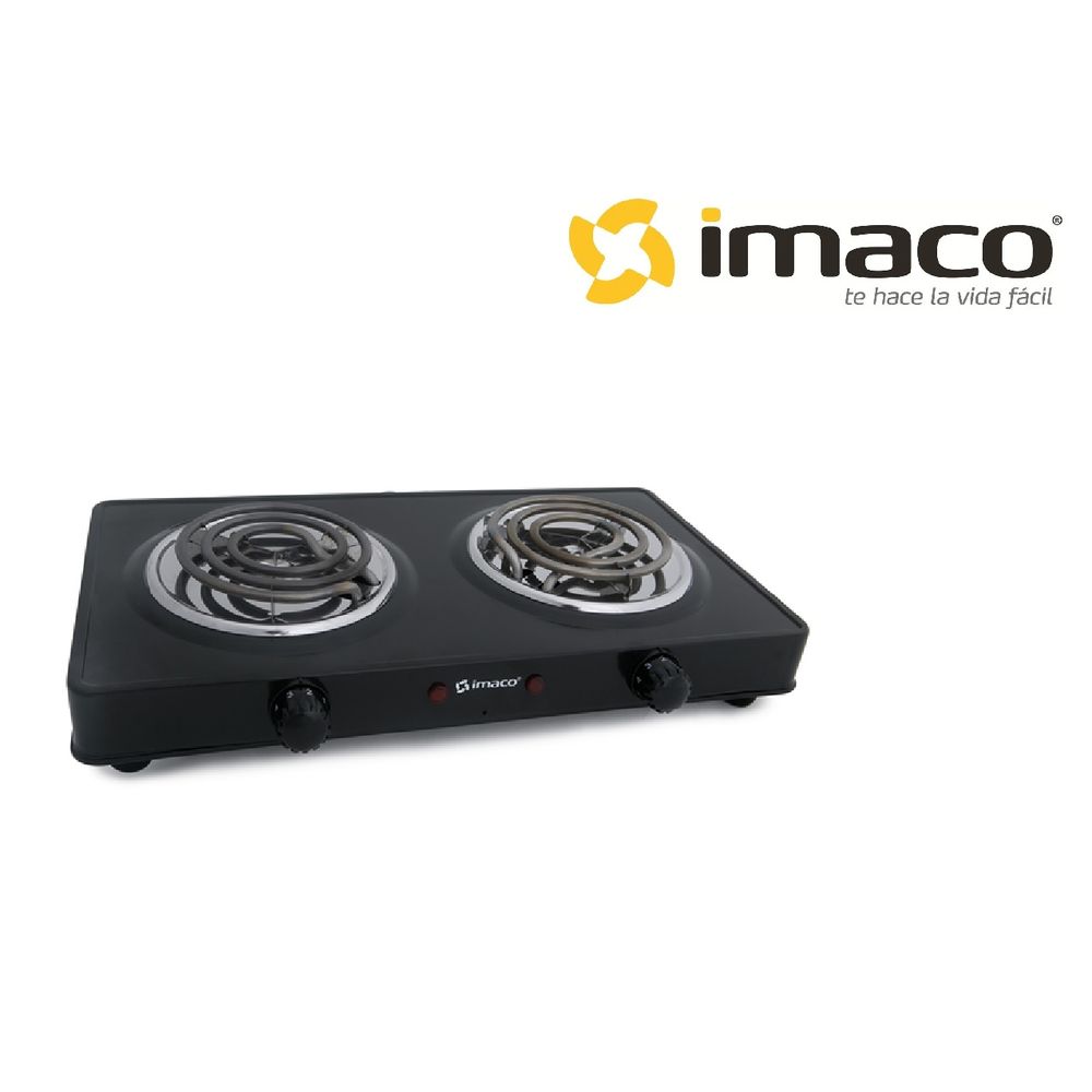 Cocina Electrica IMACO de 02 hornillas HP1400 - Negro