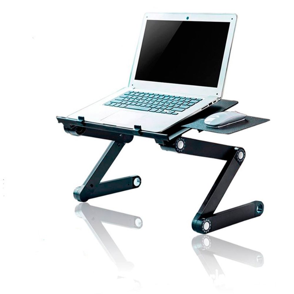 Mesa Cooler Laptop Plegable con Posa Mouse Negro