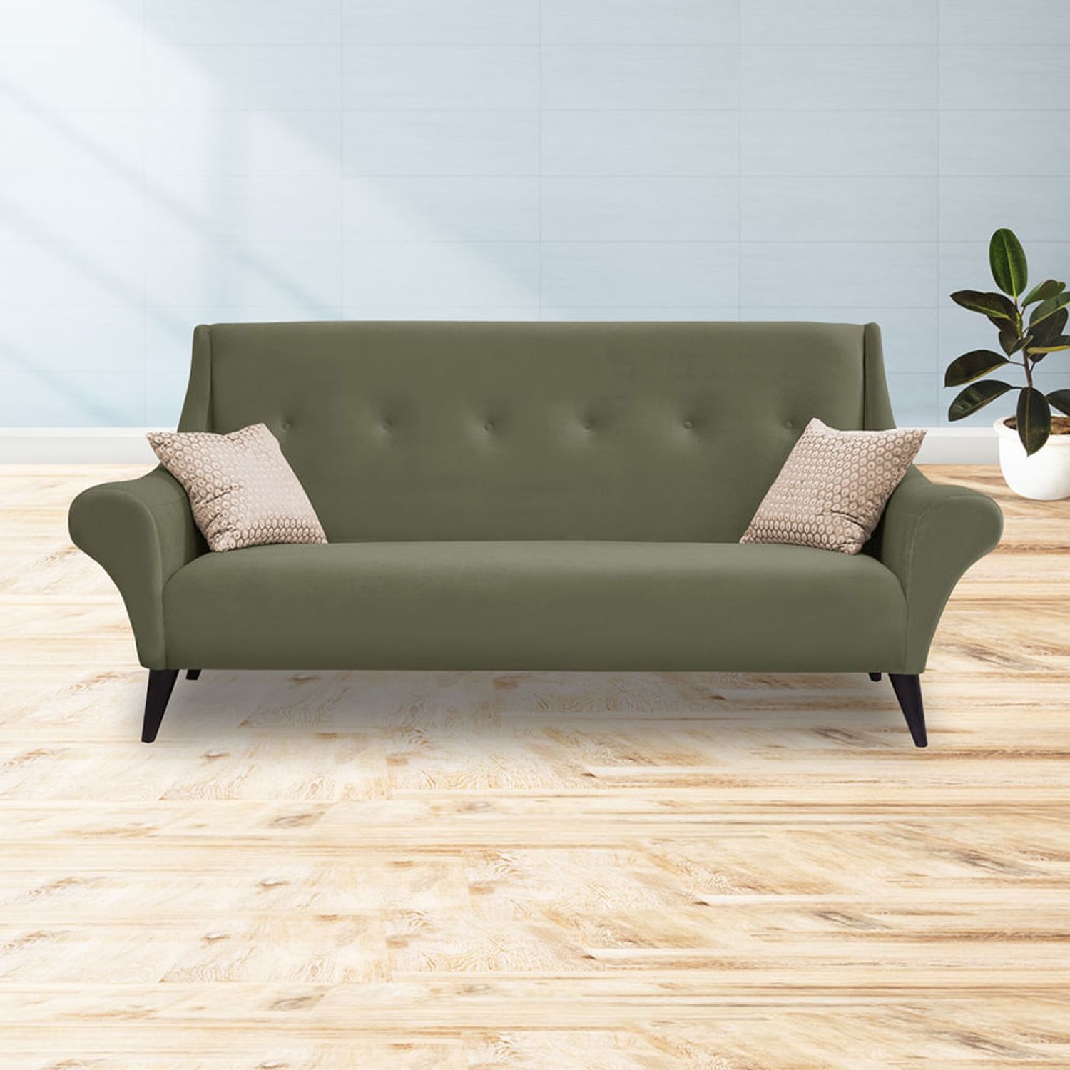 Sofa de 2 Cuerpos Prince Home Premium Verde Olivo Oechsle Oechsle