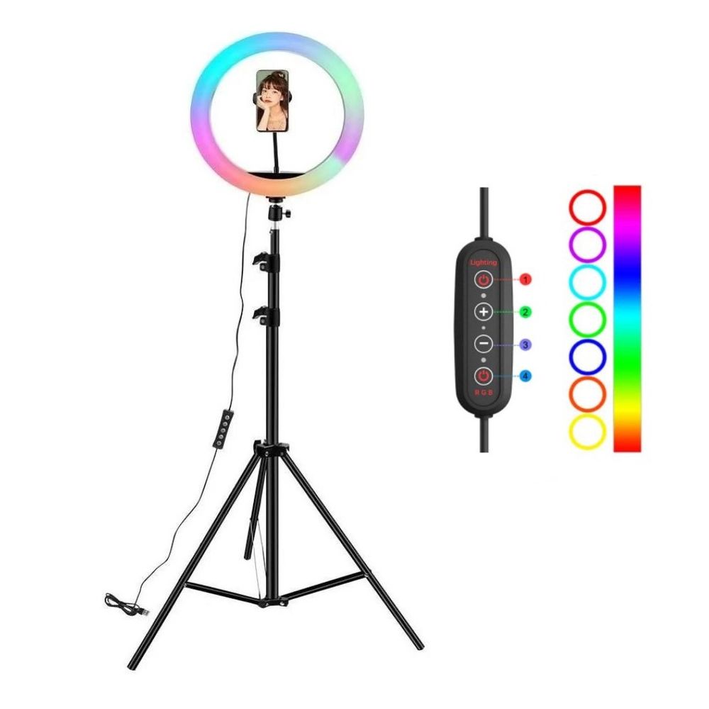 Luz Rgb Led Arma Como Armar Un Tripode Con Aro De Luz Aro Led 26 Cm