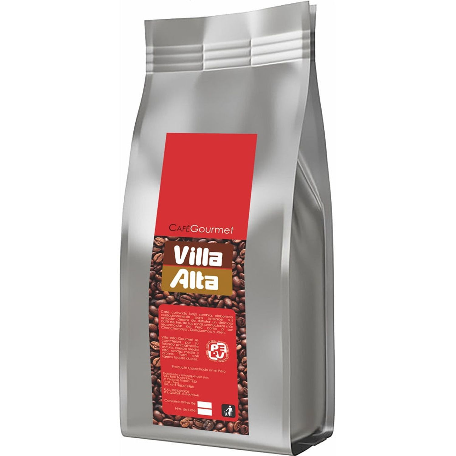Café Molido Medio VILLA ALTA Gourmet 1 kilo Oechsle Perú