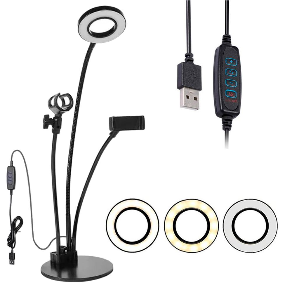 Aro Luz Led con Base Soporte Celular y Microfono Oechsle Oechsle