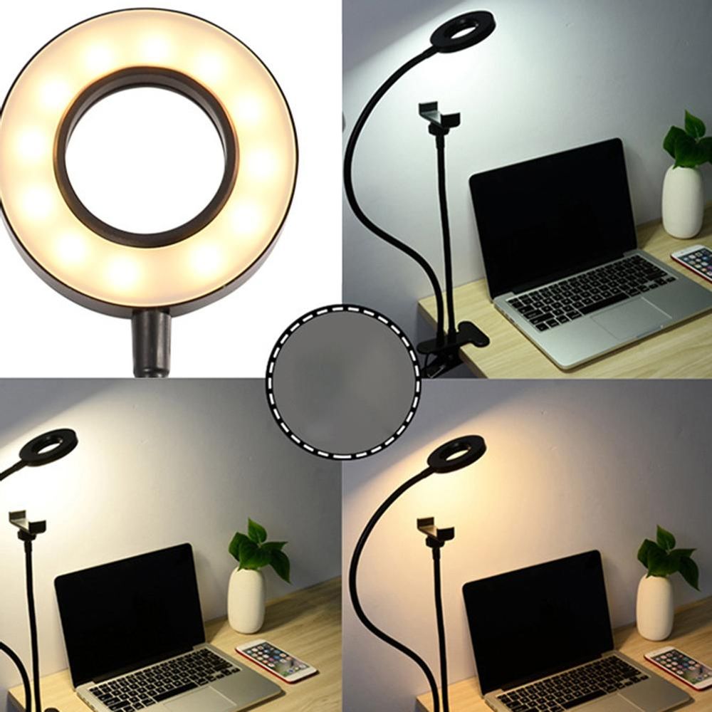 Aro Luz Led Escritorio Soporte Celular Flexible Oechsle Oechsle