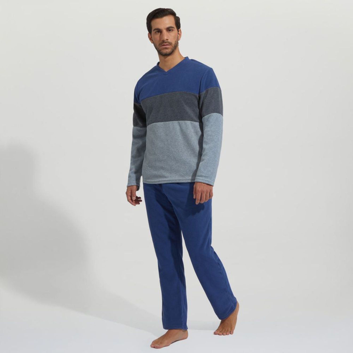 Pijama Hombre Polar Azul | Oechsle.pe - Oechsle pijama invierno polar hombre