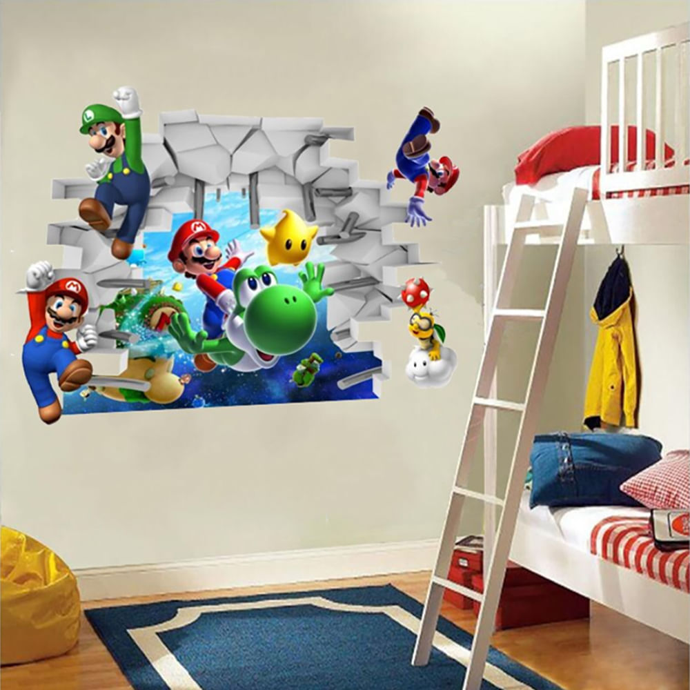 Pegatinas de Mario Bros Decoracion de Pared Muebles Mod A