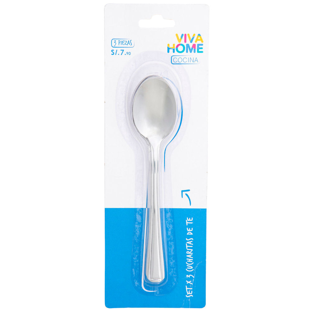 Set de Cucharas de Té VIVA HOME Tradicionales 3pzas