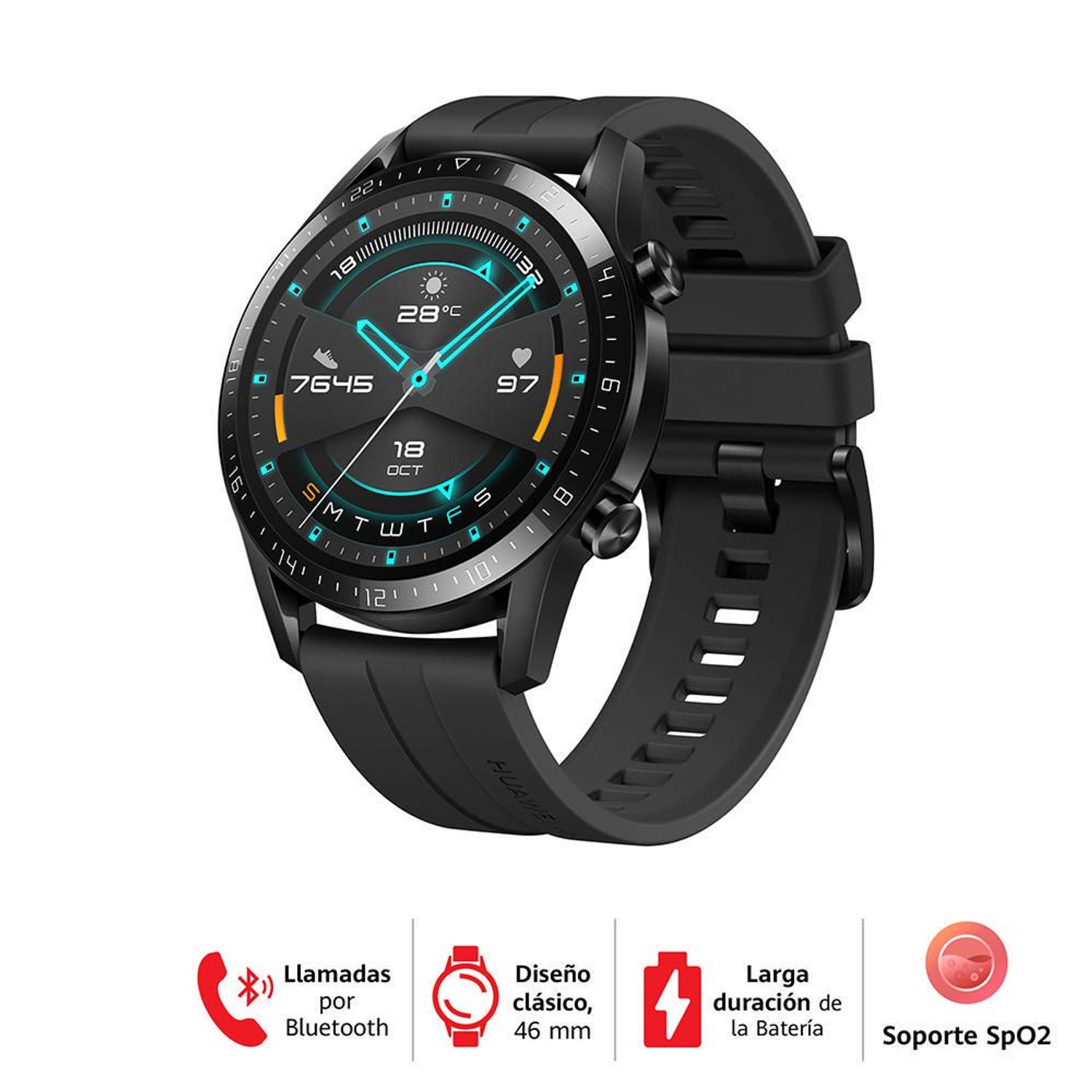 SmartWatch Huawei GT 2 Negro | Oechsle.pe - Oechsle