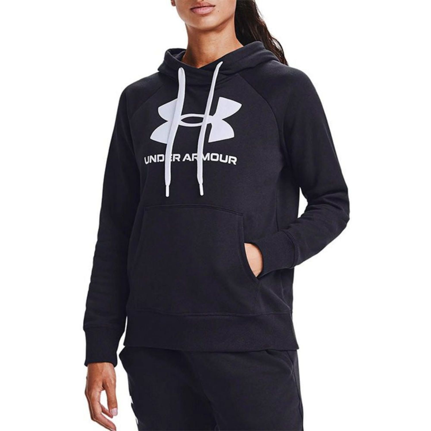 Polera Under Armour Mujer 1356318-001 Rival Fleece L Negro | Oechsle.pe -  Oechsle
