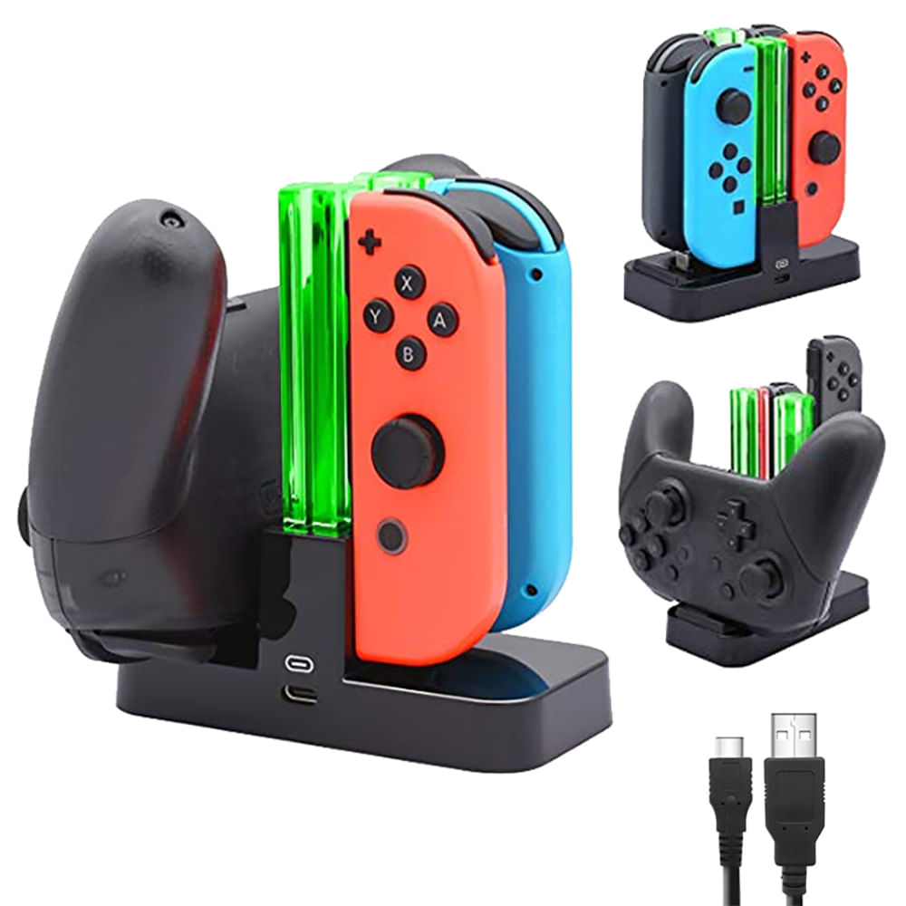 Estacion de Carga para JoyCons y Mando Pro Controller Nintendo Switch