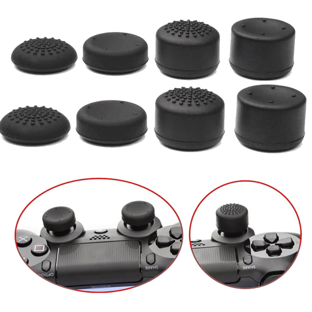 8 und Grips PS5 PS4 Protectores de JoyStick Mando PS4 PS5 Negro