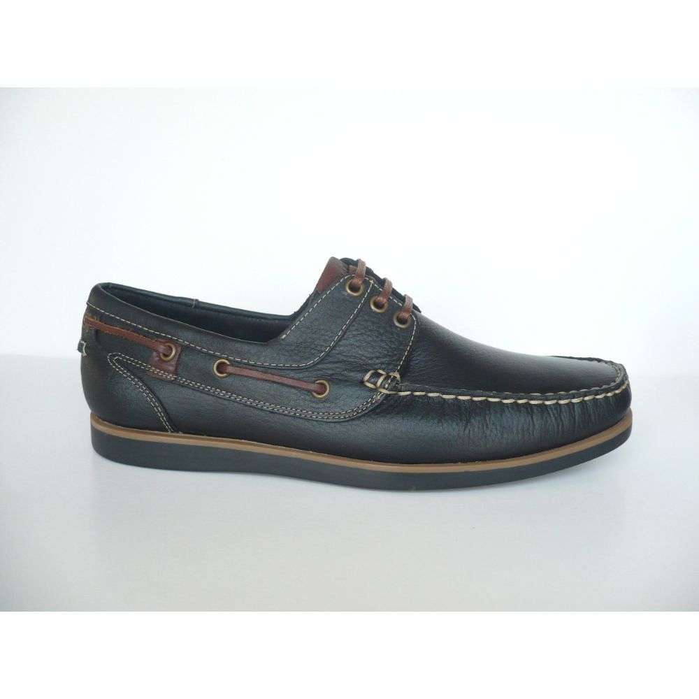 Zapatillas Urbanas Cuero Hombre Dauss Negro