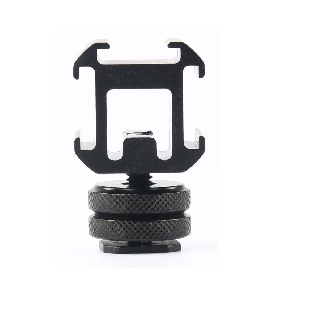 Zapata para Camara Fotografica 1/4 Pulgadas  Extender de Tres Ranuras