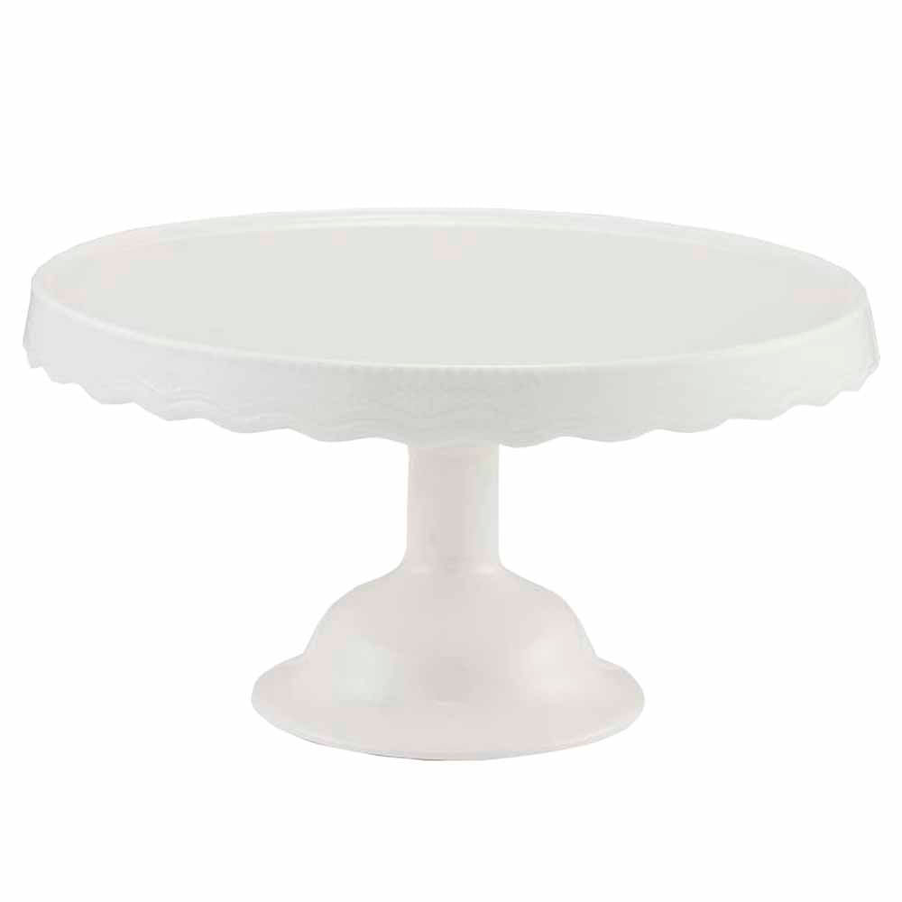 Porta Torta de Porcelana Blanco DECO HOME
