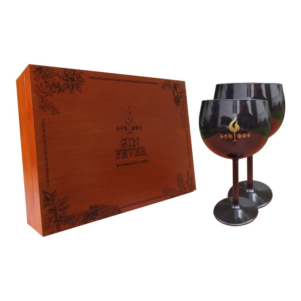 Kit Premium + 2 Copas Negras Gin Fever 500ml