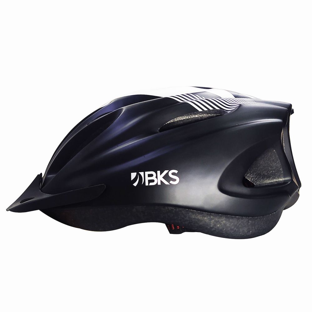 Casco De Bicicleta BKS Para Adultos Racing Talla M Negro y Blanco