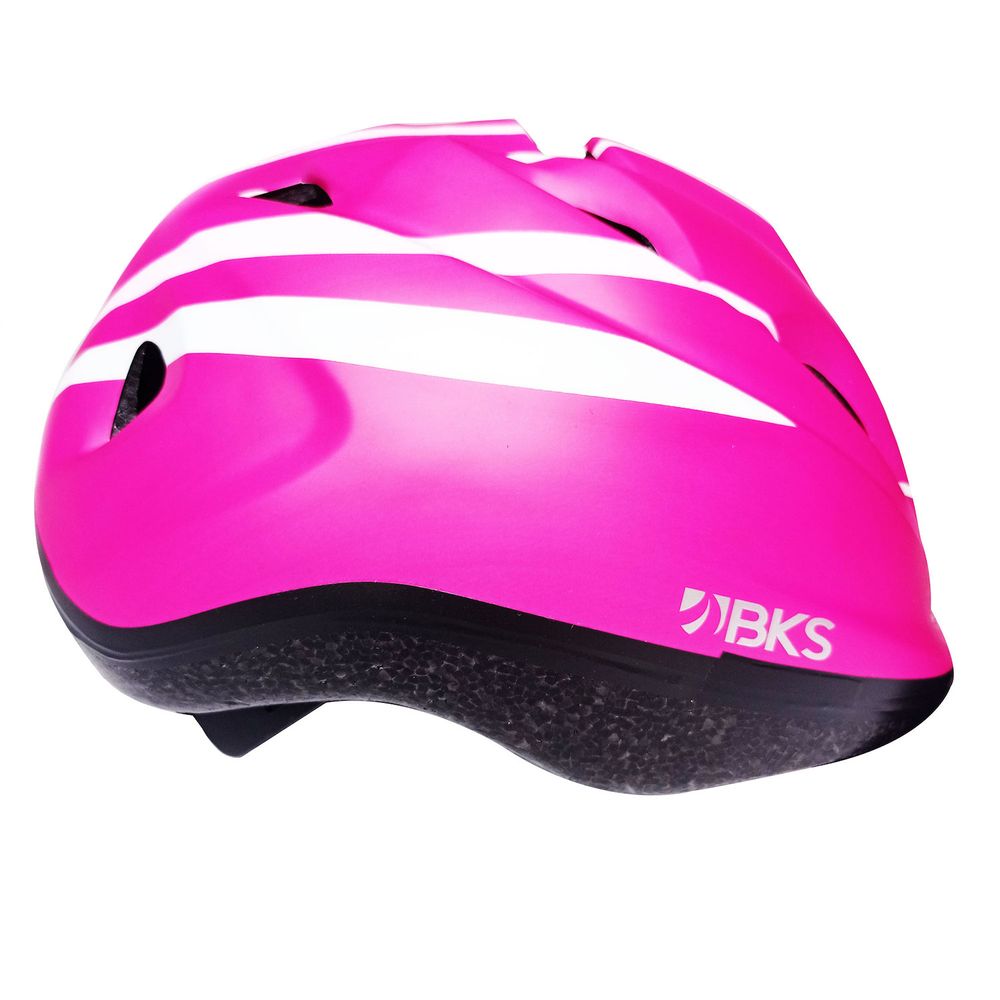 Casco de Bicicletas BKS Ninas Talla S Fucsia y Blanco