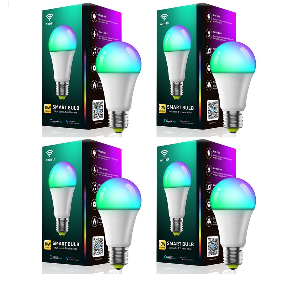 Foco Led Inteligente Smart Wifi Rgb+W Tuya Pst-Q9 Ruleta de