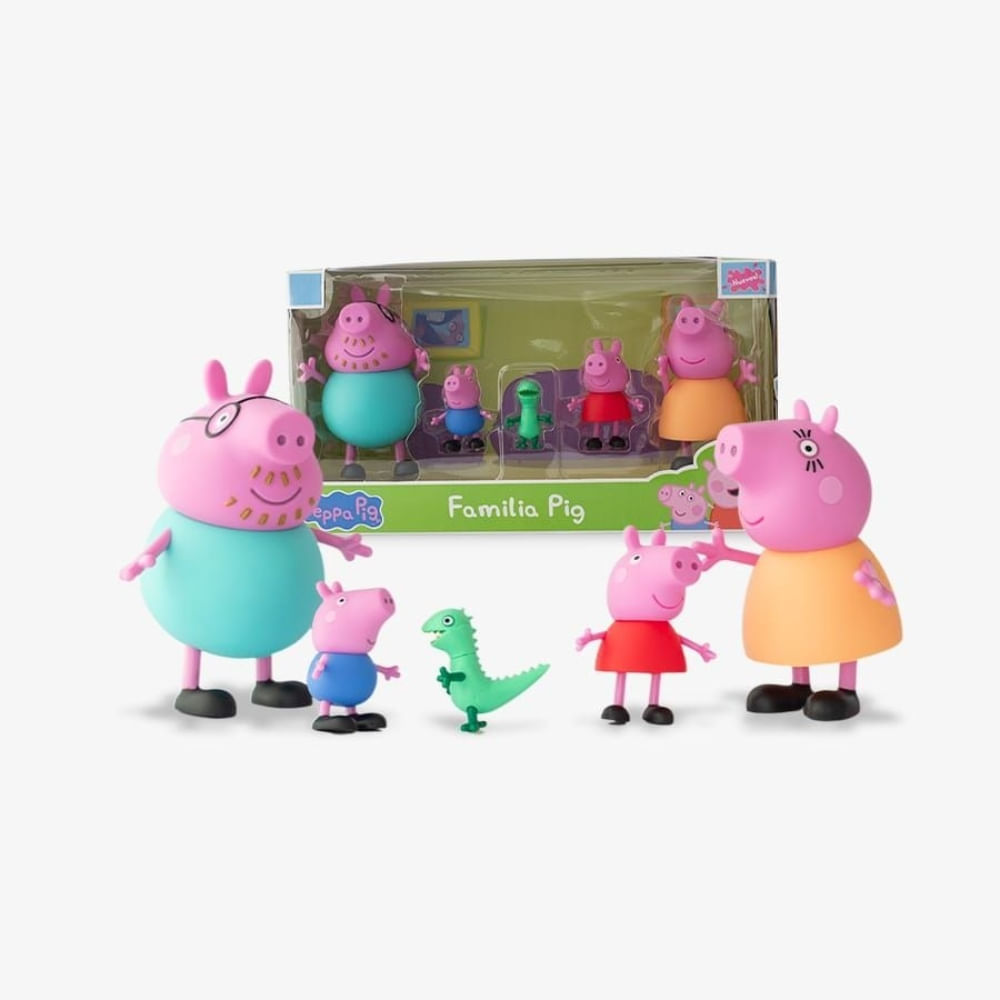 Munecos Peppa Pig Familia Pig Articulables x 5 | Oechsle - Oechsle