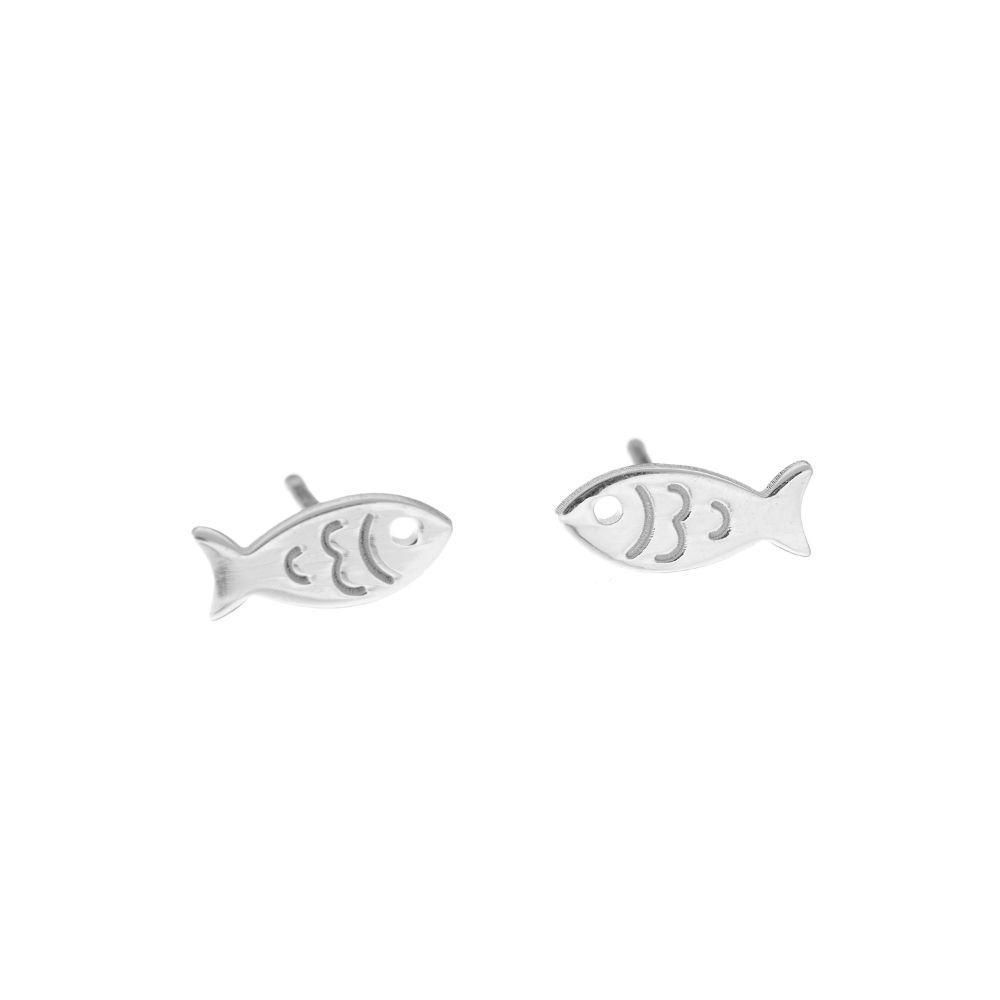 Aretes de Plata 925 Pez Phases