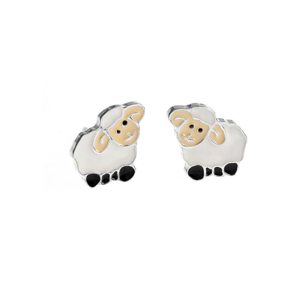 Aretes de Plata 925 para Niña Ovejita Petite