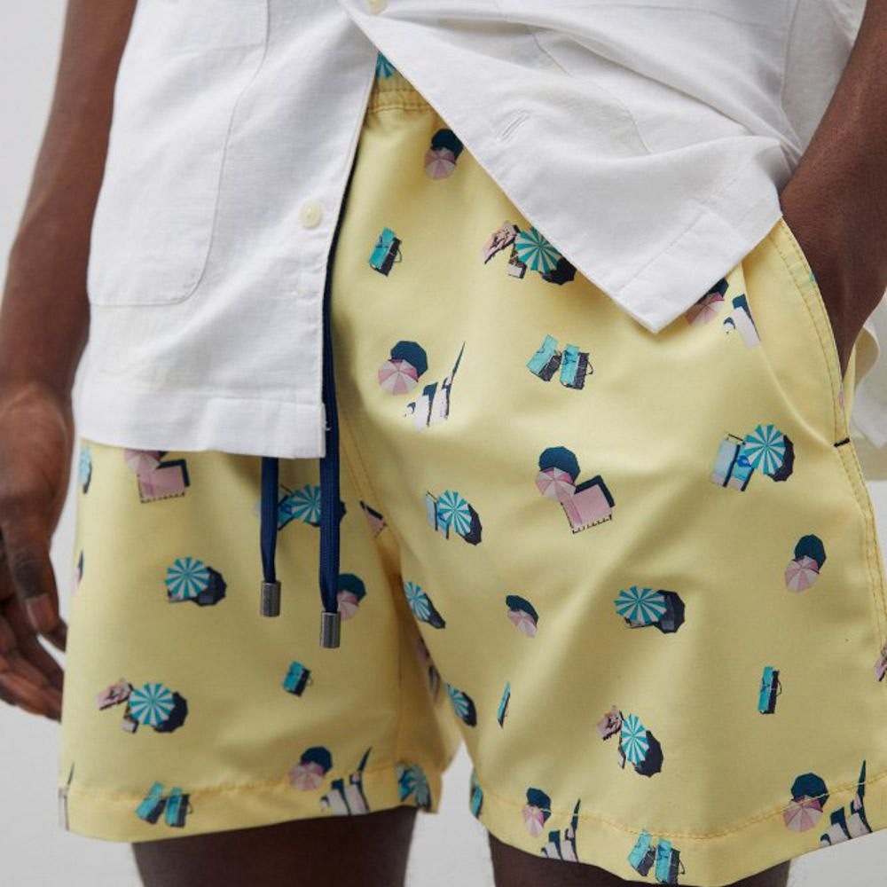 Ropa De Baño De Baño Sfera Hombre Estampado Amarillo Claro | Oechsle.pe -  Oechsle
