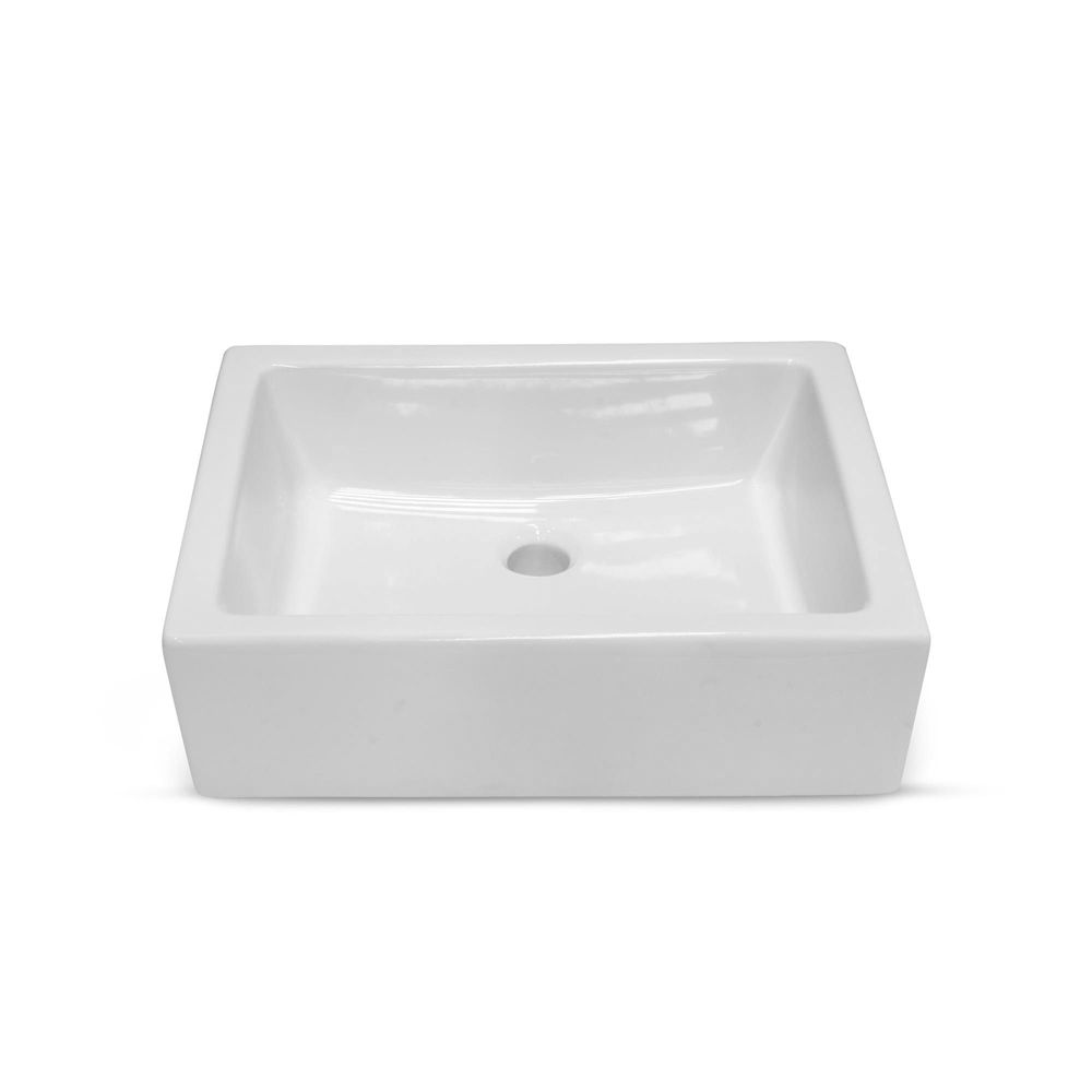Ovalín de Loza Trebol Modelo Samoa Rectangular Blanco 45cm Ovalín de Loza Trebol Modelo Samoa Rectangular Blanco 45cm