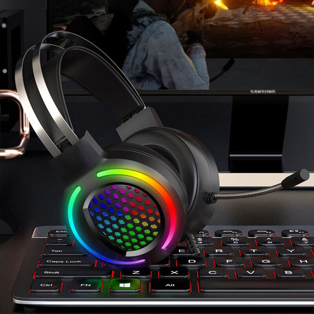 Audífonos Gamer con Luz LED y Micrófono para PC PS4 Laptop Xbox G9000 I  Oechsle - Oechsle