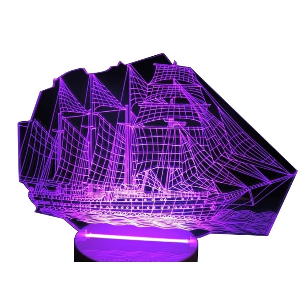 Lampara Led 3D Creative Light Diseno Velero