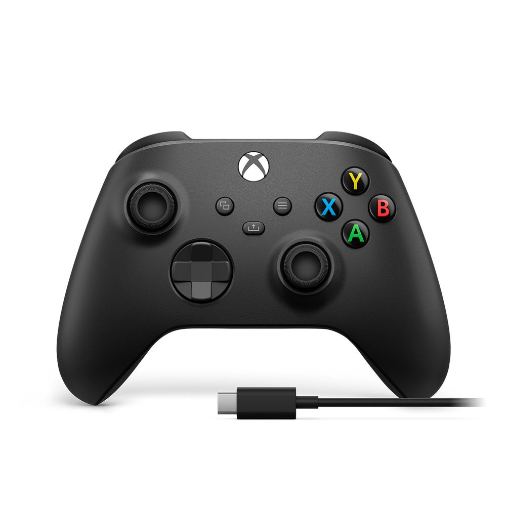 Mando Inalambrico Xbox One Series X-S PC + Cable USB para Windows 10 Negro  Carbon