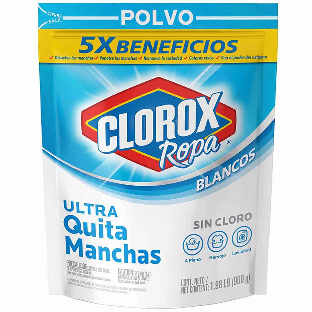 Ultra Quitamanchas Clorox Blancos Bolsa 900g