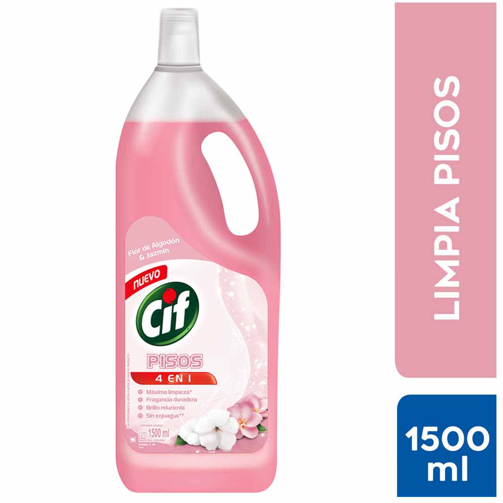 Limpia Pisos Líquido Cif Algodón y Jazmín 1.5 L