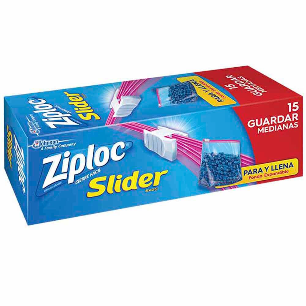 Bolsa Slider ZIPLOC Paquete 15un