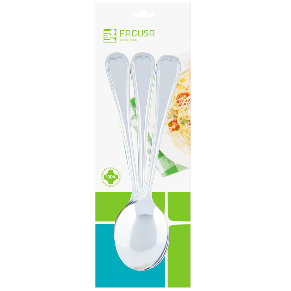 Cucharas FACUSA M460 Blíster 3un 25x95x295mm