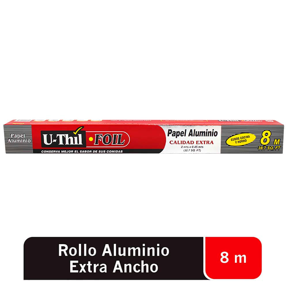 Papel aluminio U-THIL Rollo 8m x 45cm