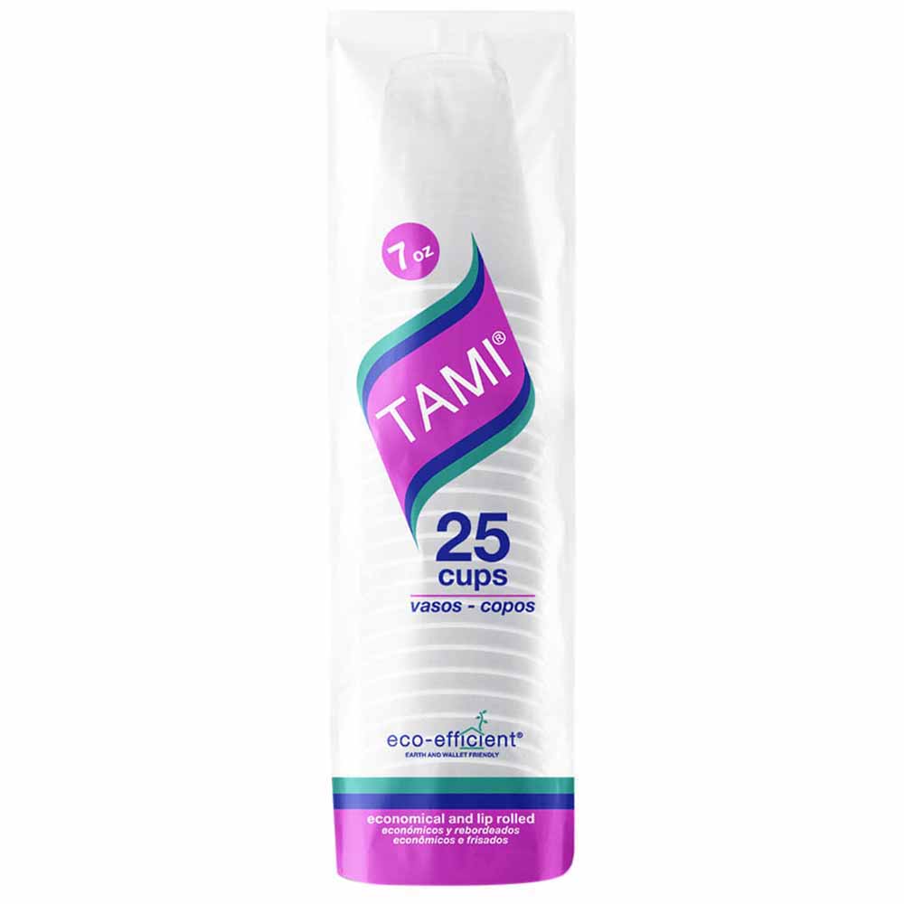 Vasos de Plástico TAMI 7 Oz Paquete 25un 99x99x99mm