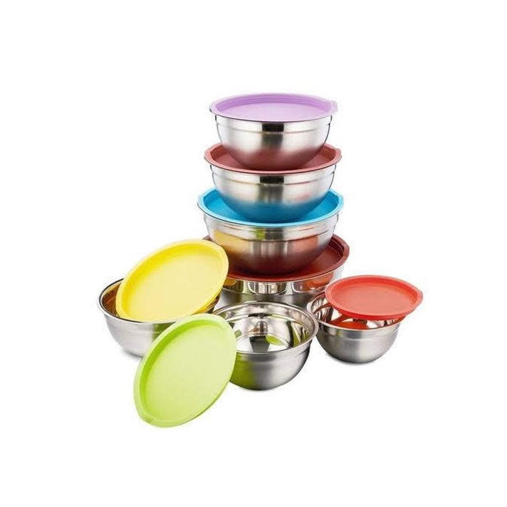 Set de Bowl con Tapa Z.WEI 7 Piezas en Acero Inoxidable