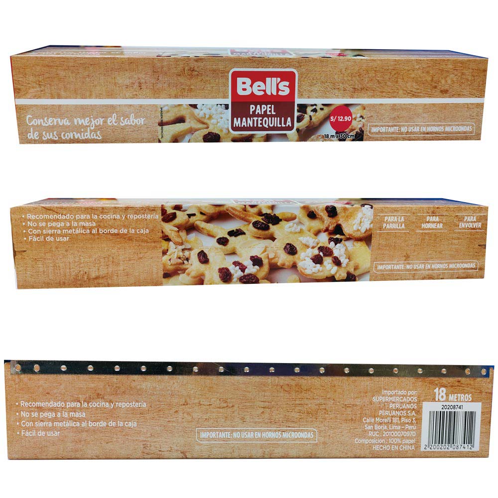Papel Mantequilla BELL'S 18m Blanco