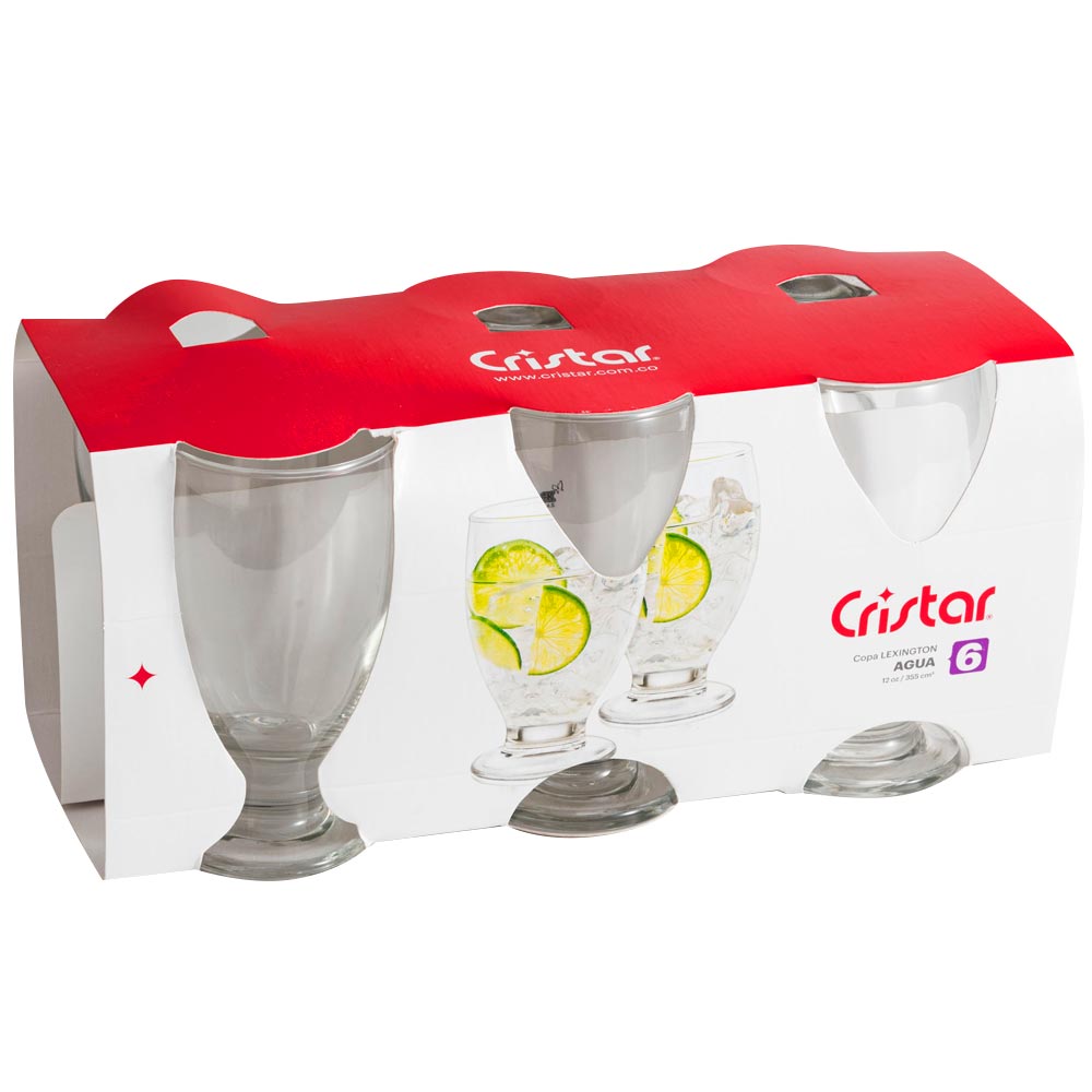 Set de Copas CRISTAR Can Lisa Agua 6un