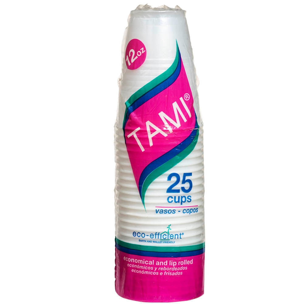 Vaso DARNEL Tami 12 Oz Traslucido Paquet 25un 50x50x50mm