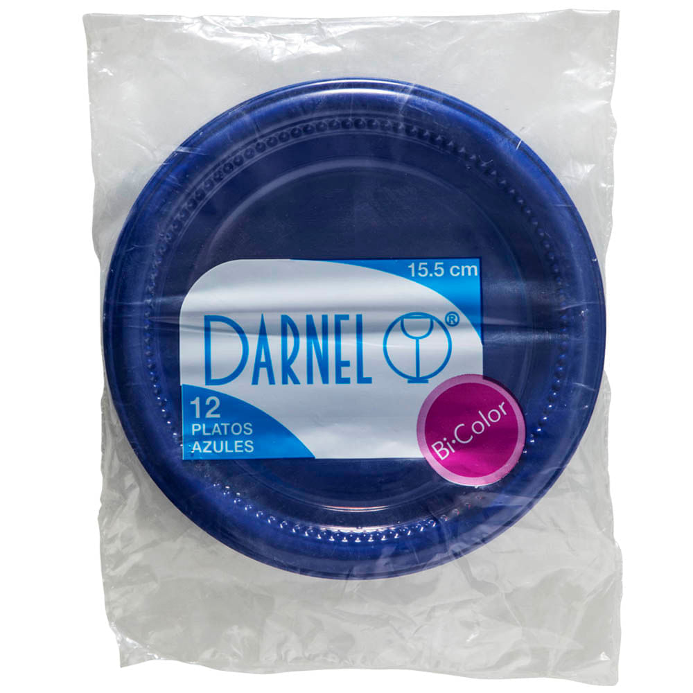 Plato DARNEL Azul Vivo 15.5 Paquete 12un