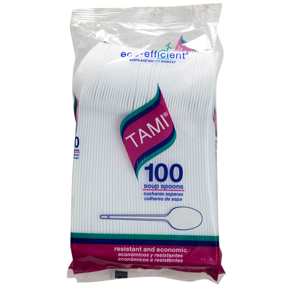 Cuchara Sopera DARNEL Blanco 16.5cm Paquete 100un 50x50x10mm