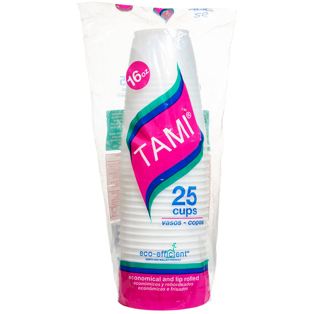 Vaso DARNEL Tami 16 Oz Traslucido Paquet 25un 50x50x50mm