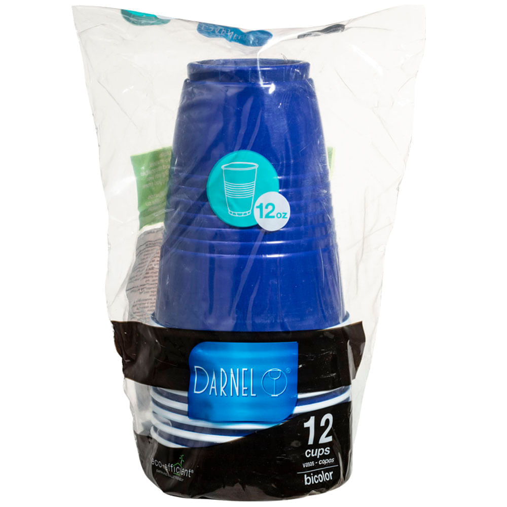 Vaso DARNEL Azul Vivo 12Oz Paquete 12un 50x50x50mm