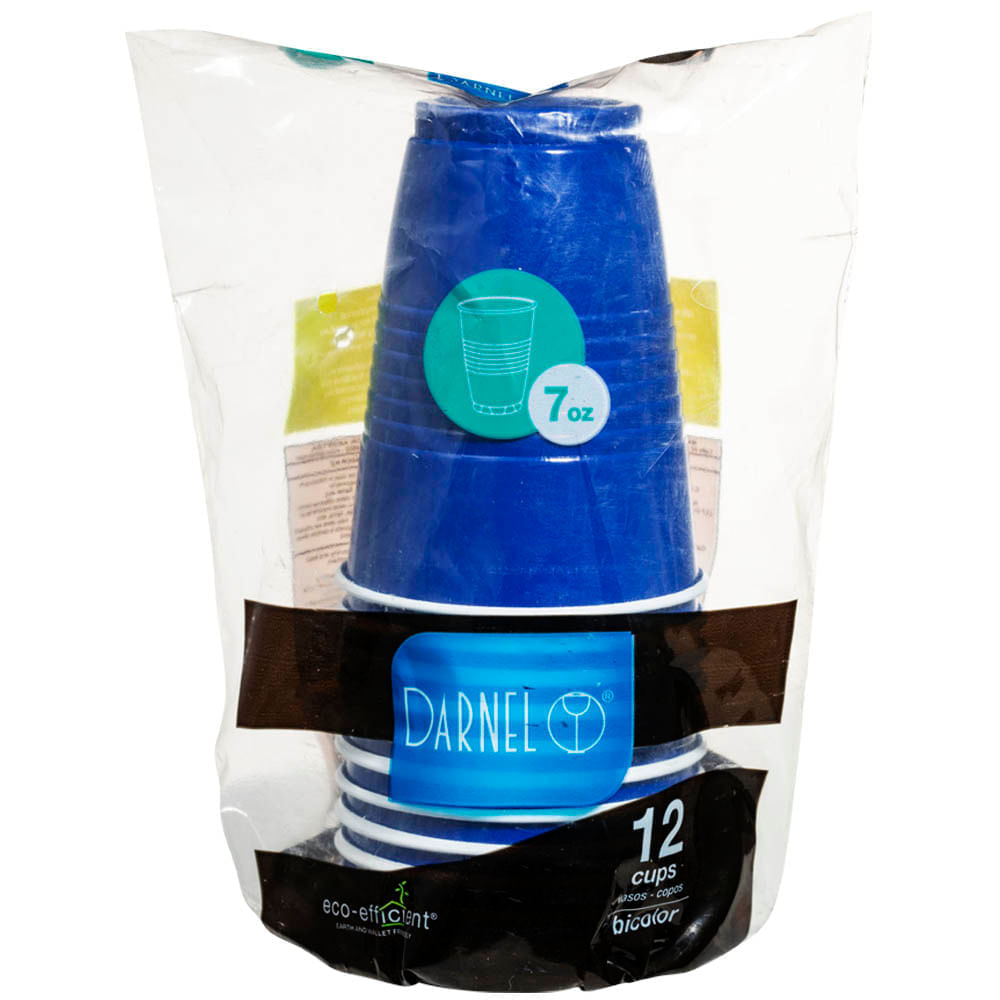 Vaso DARNEL Azul Vivo 7 Oz Paquete 12un