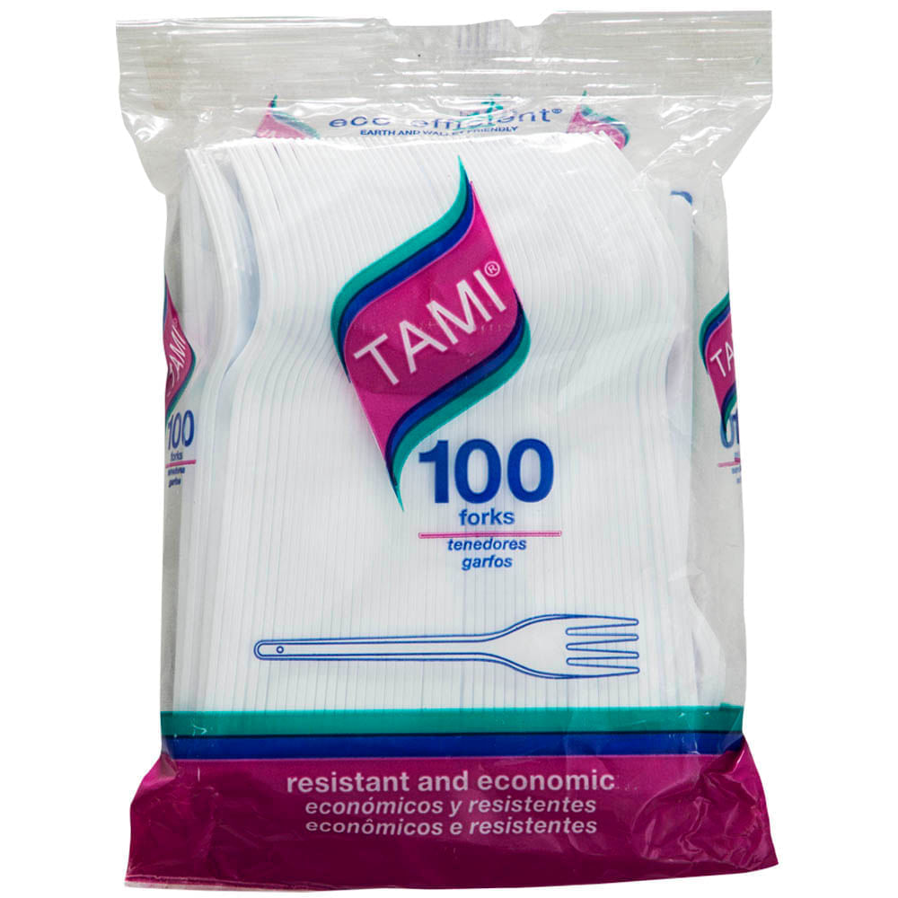 Tenedor DARNEL 11cm Blanco Paquete 100un 50x50x10mm