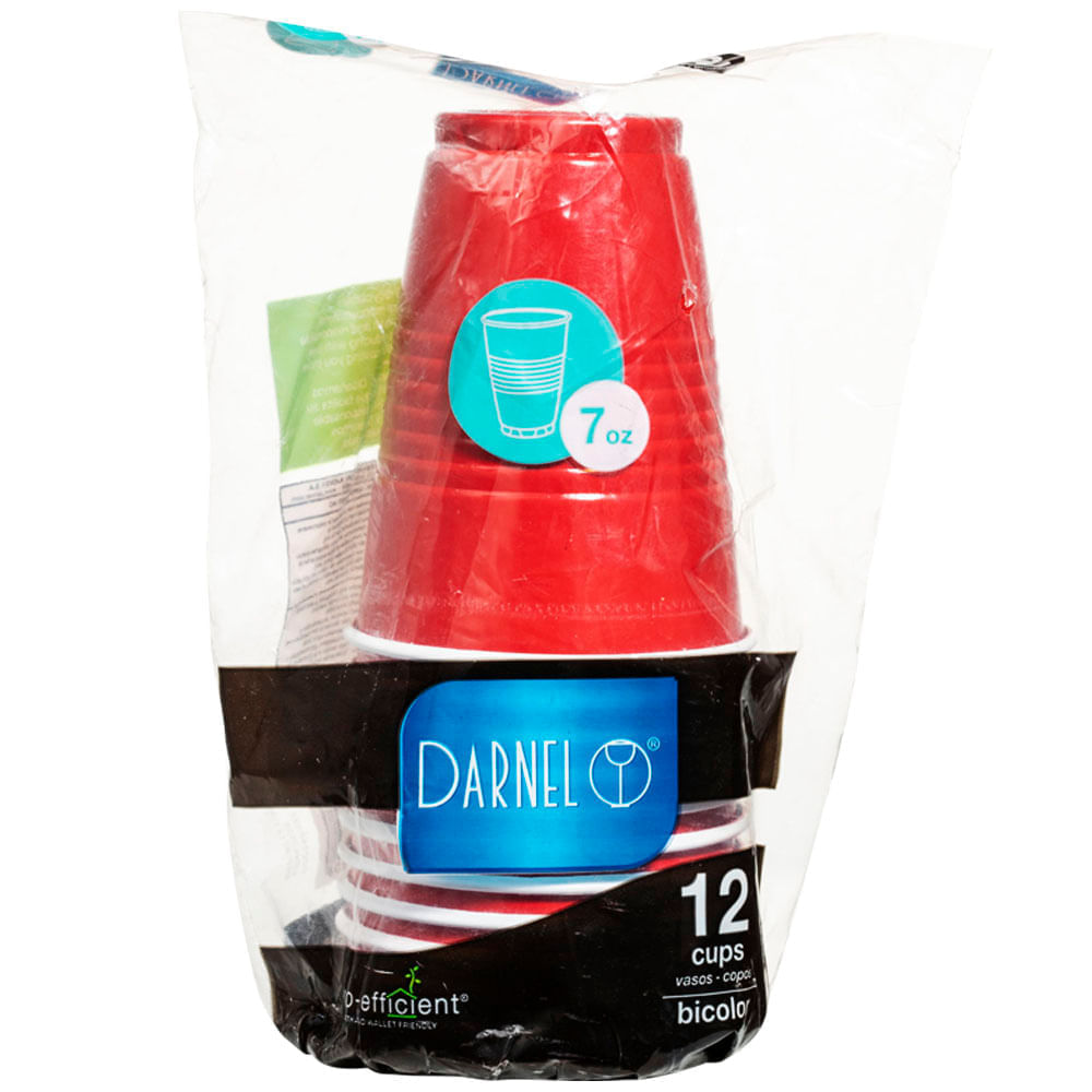 Vaso DARNEL Rojo Vivo 7 Oz Paquete 12un