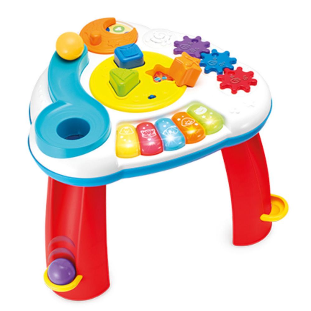Mesa de actividades de pie para bebé y niño pequeño, mesa de