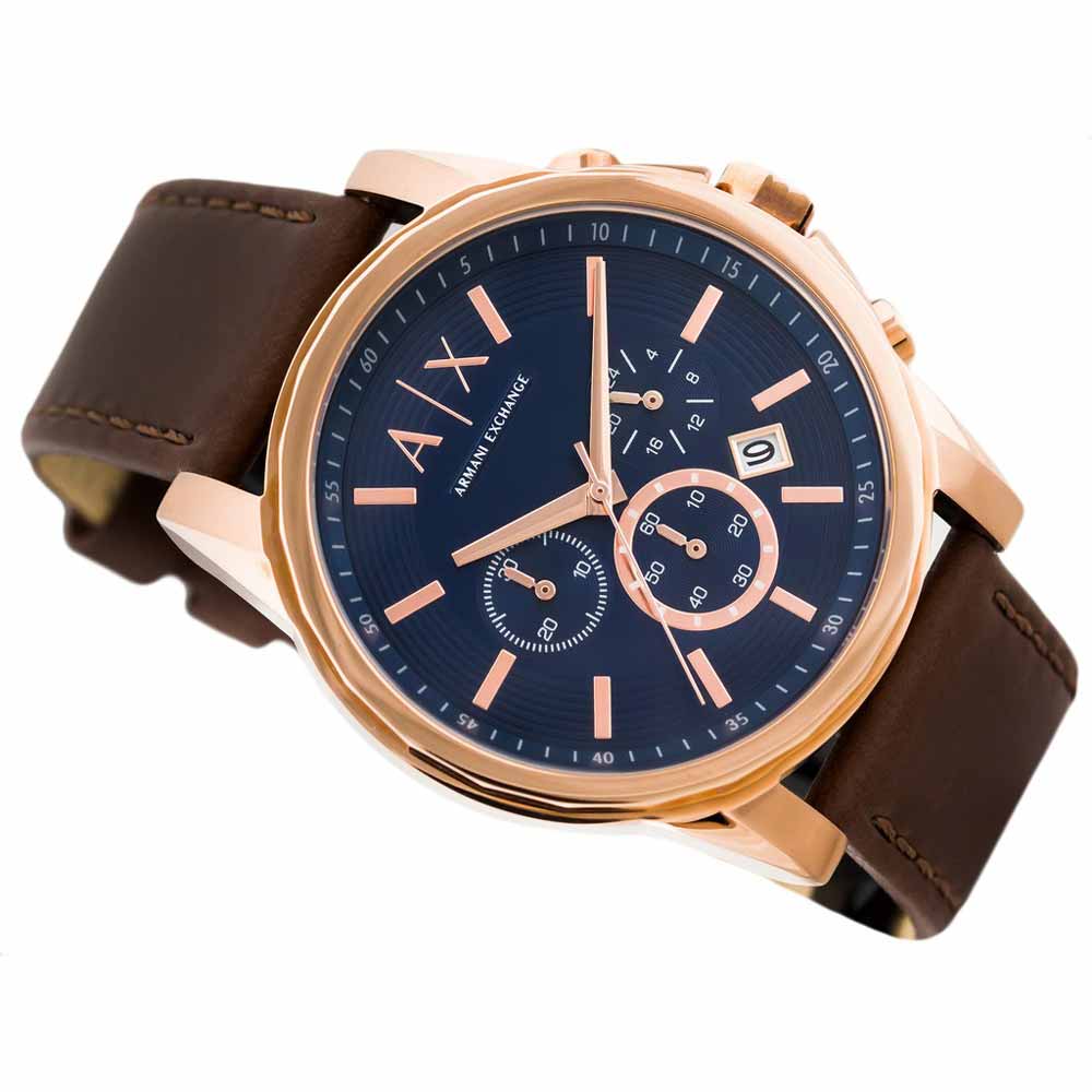 Reloj Armani Exchange Outerbanks AX2508 para Hombre Correa de Cuero Marron  Dorado Azul | Oechsle - Oechsle